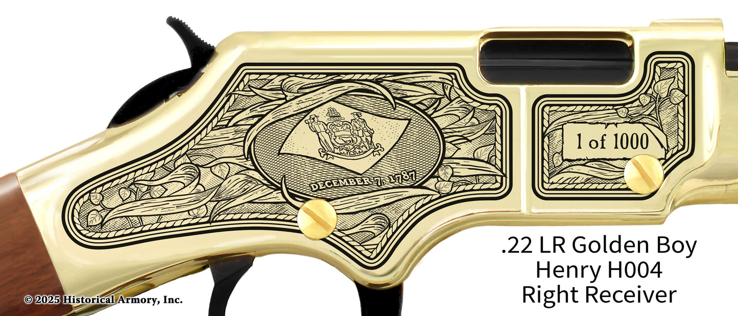 Delaware Agricultural Heritage Engraved Henry Golden Boy Rifle