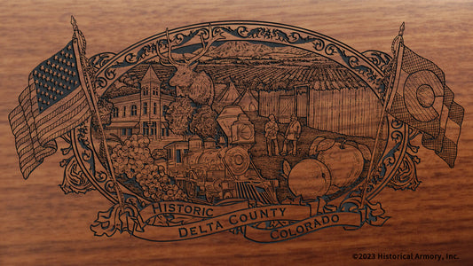 Delta County Colorado Engraved Rifle Buttstock