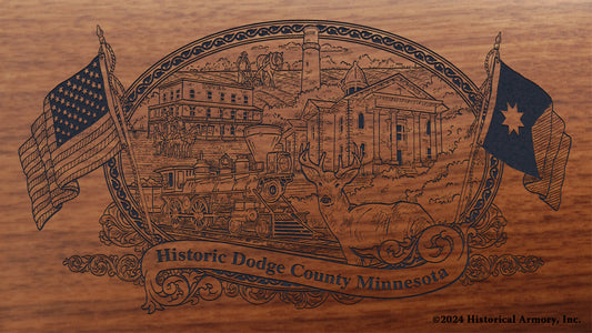 Dodge County Minnesota Engraved Rifle Buttstock