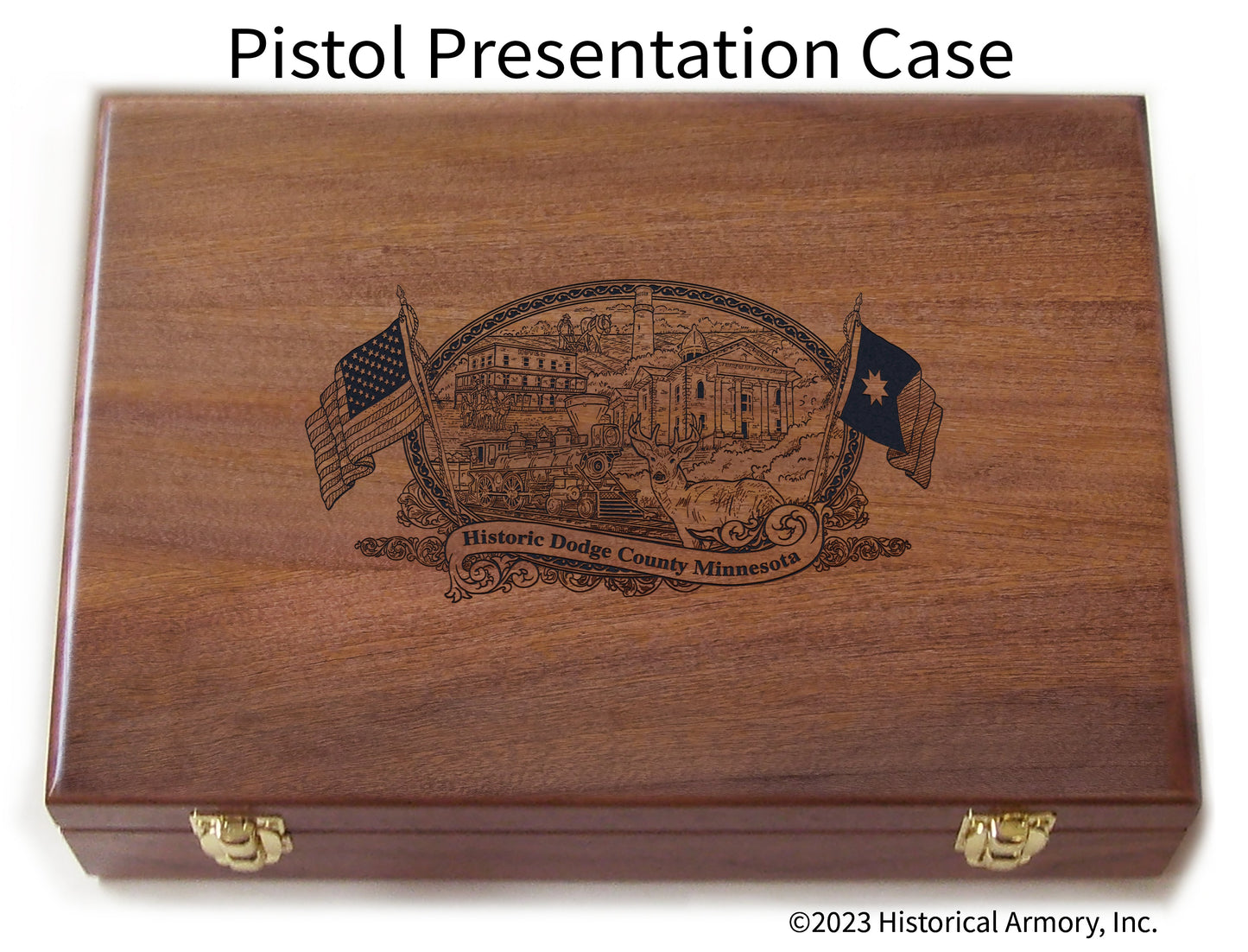 Dodge County Minnesota Engraved .45 Auto Ruger 1911 Presentation Case