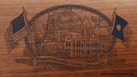 Douglas County Minnesota Engraved Rifle Buttstock