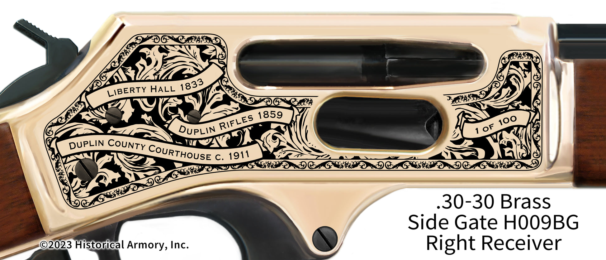 Duplin County North Carolina .30-30 Brass Side Gate Engraved Rifle