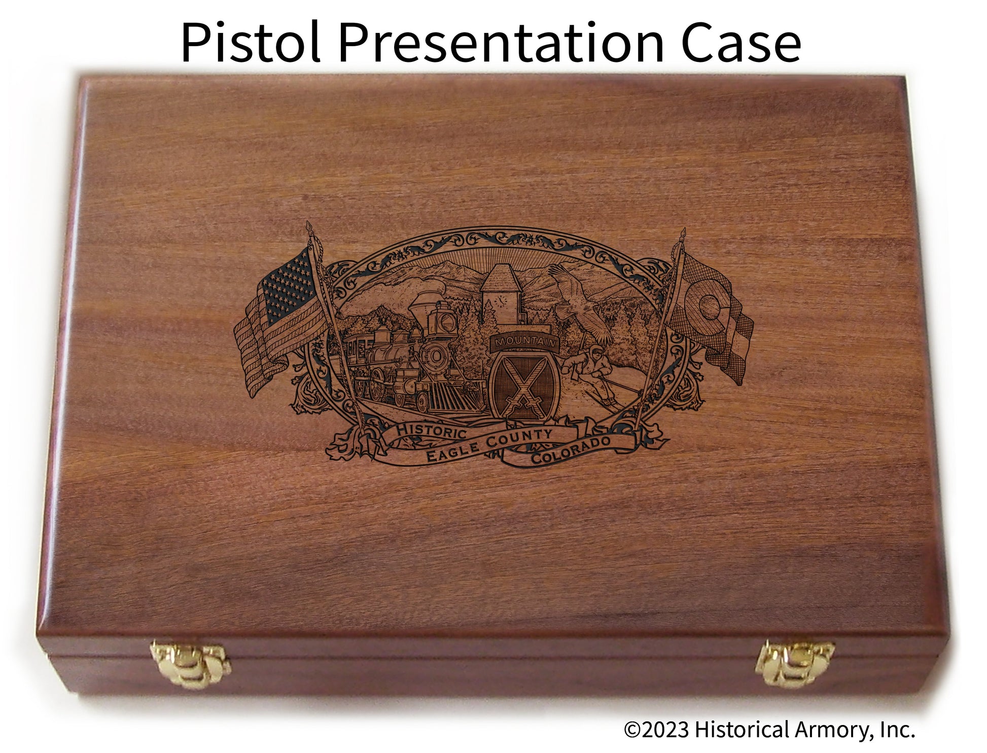 Eagle County Colorado Engraved .45 Auto Ruger 1911 Presentation Case