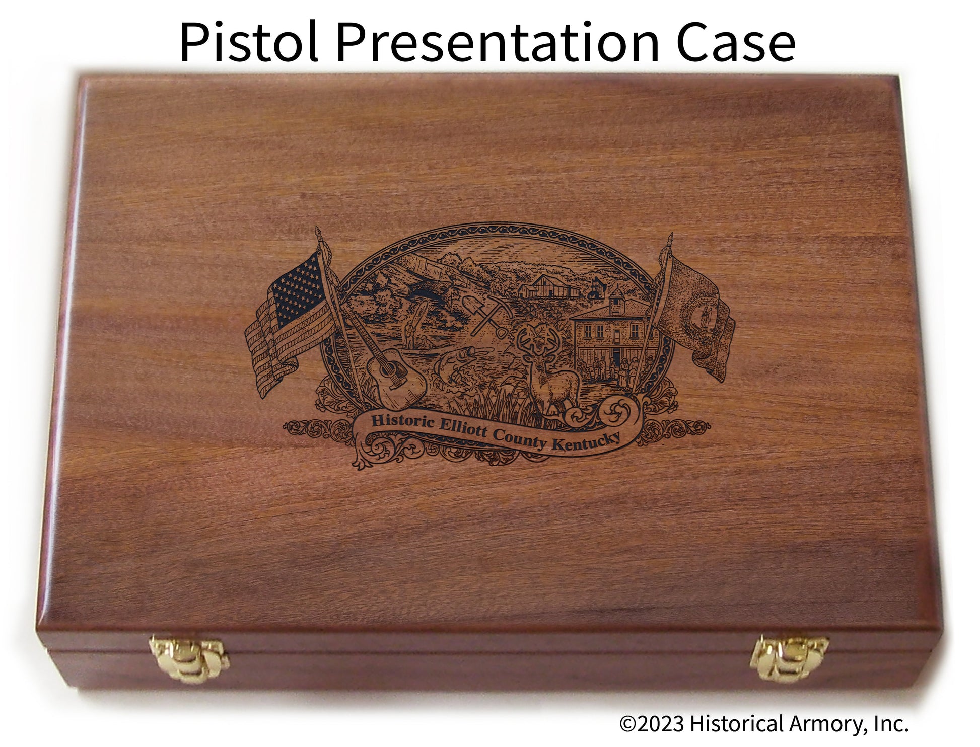 Elliott County Kentucky Engraved .45 Auto Ruger 1911 Presentation Case