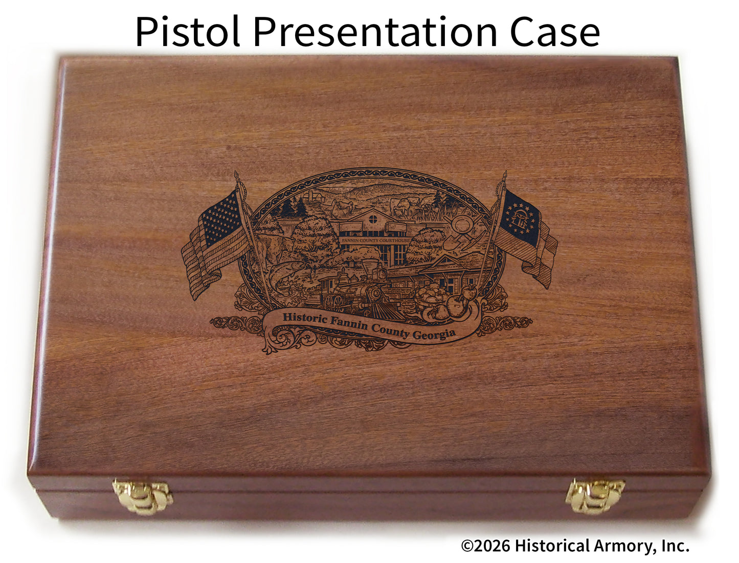 Fannin County Georgia Engraved .45 Auto Ruger 1911 Presentation Case
