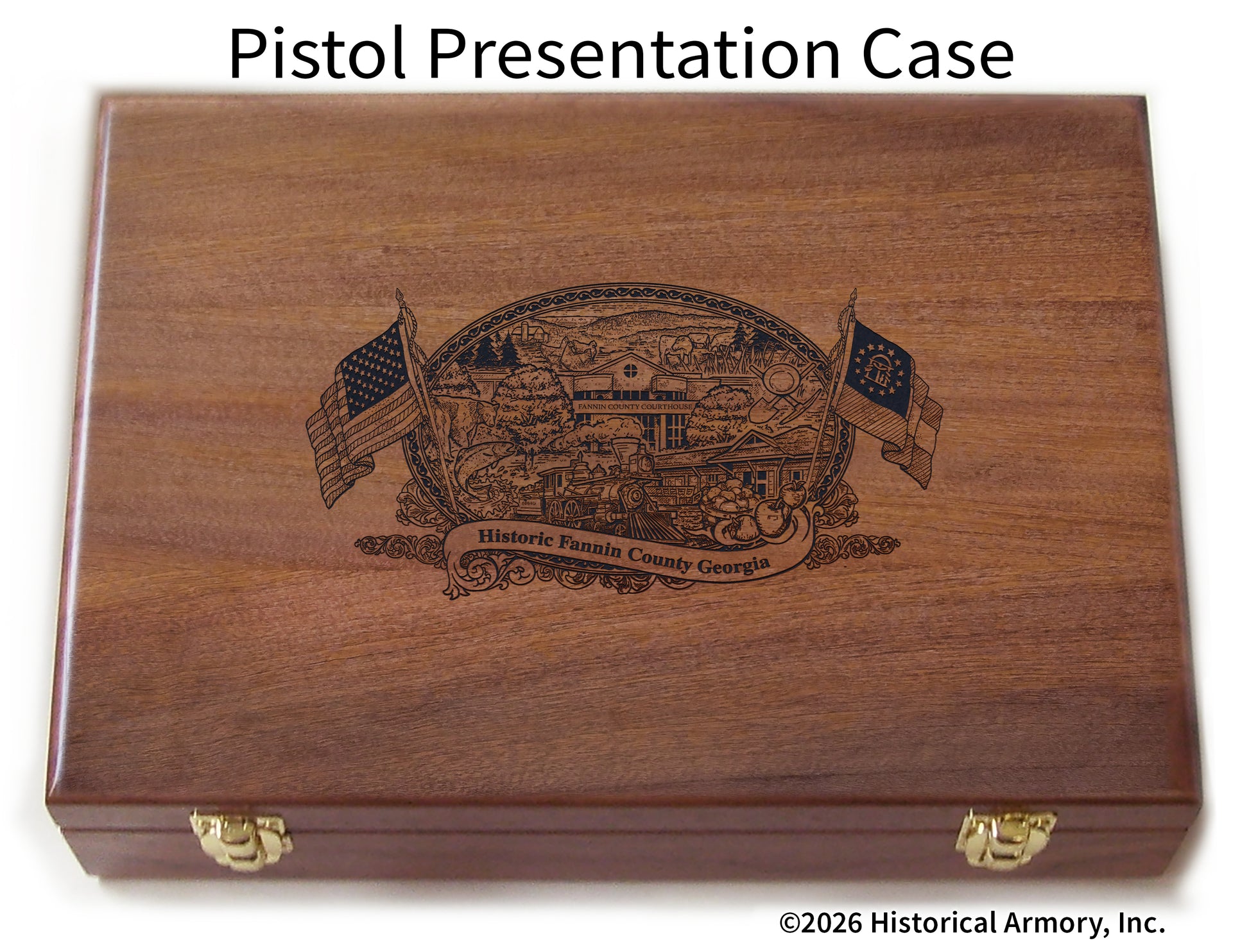 Fannin County Georgia Engraved .45 Auto Ruger 1911 Presentation Case
