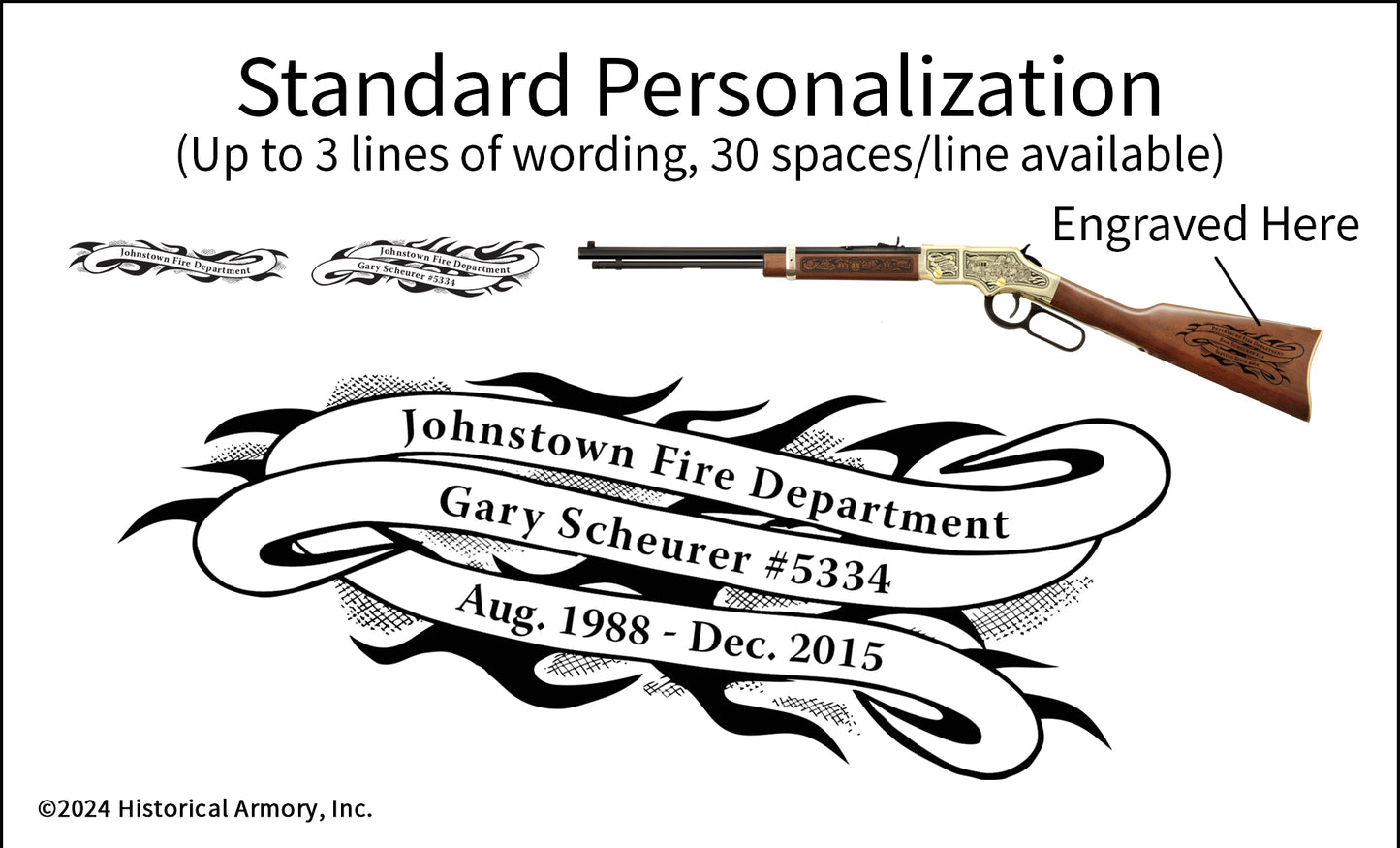 Firefighter Tradition Personalized Engraved Rifle