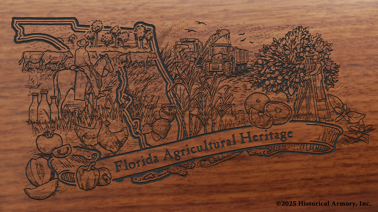 Florida Agricultural Heritage Engraved Rifle Buttstock
