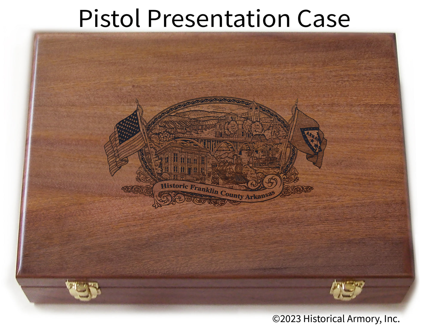 Franklin County Arkansas Engraved .45 Auto Ruger 1911 Presentation Case