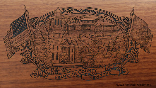 Franklin County New York Engraved Rifle Buttstock