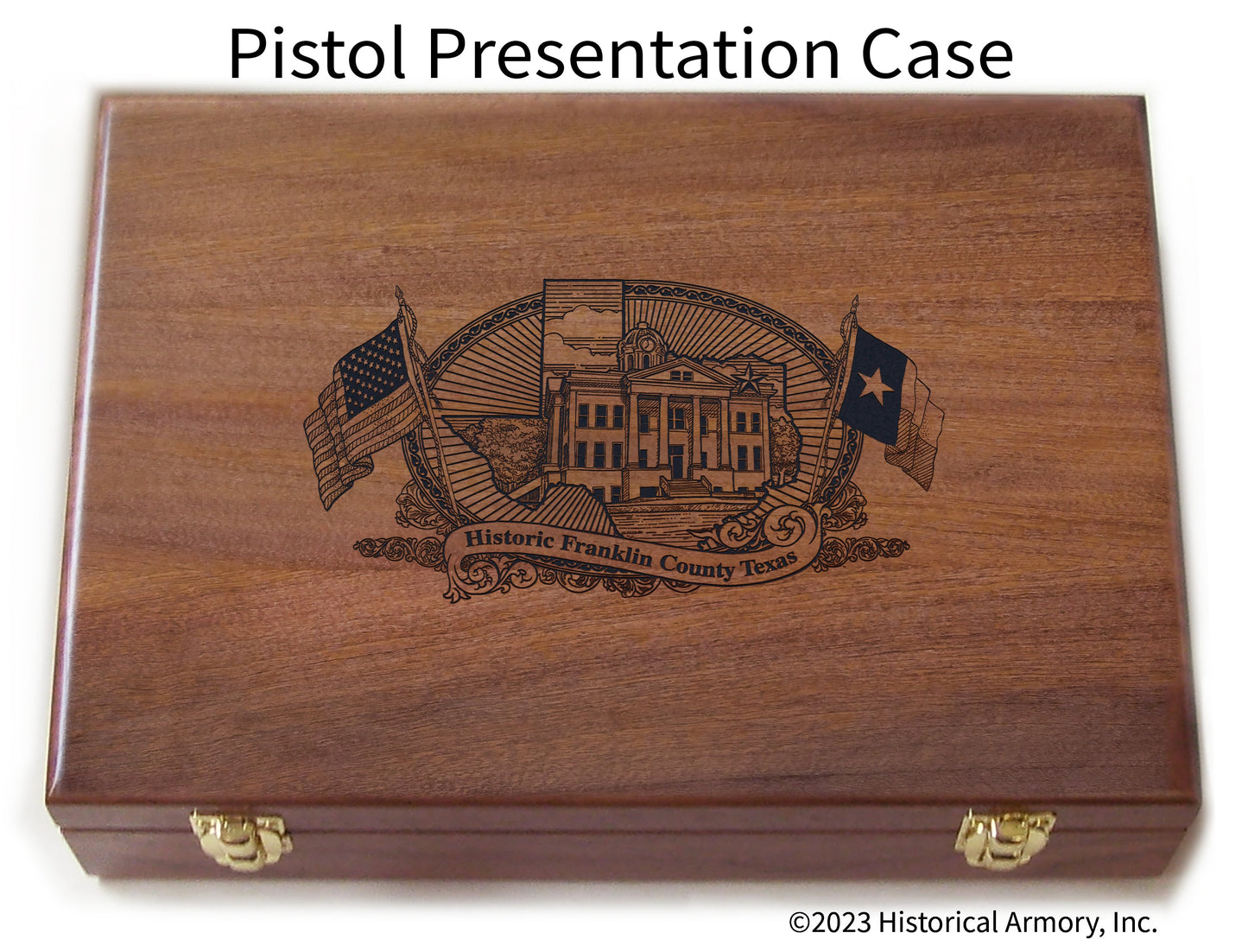 Franklin County Texas Engraved .45 Auto Ruger 1911 Presentation Case