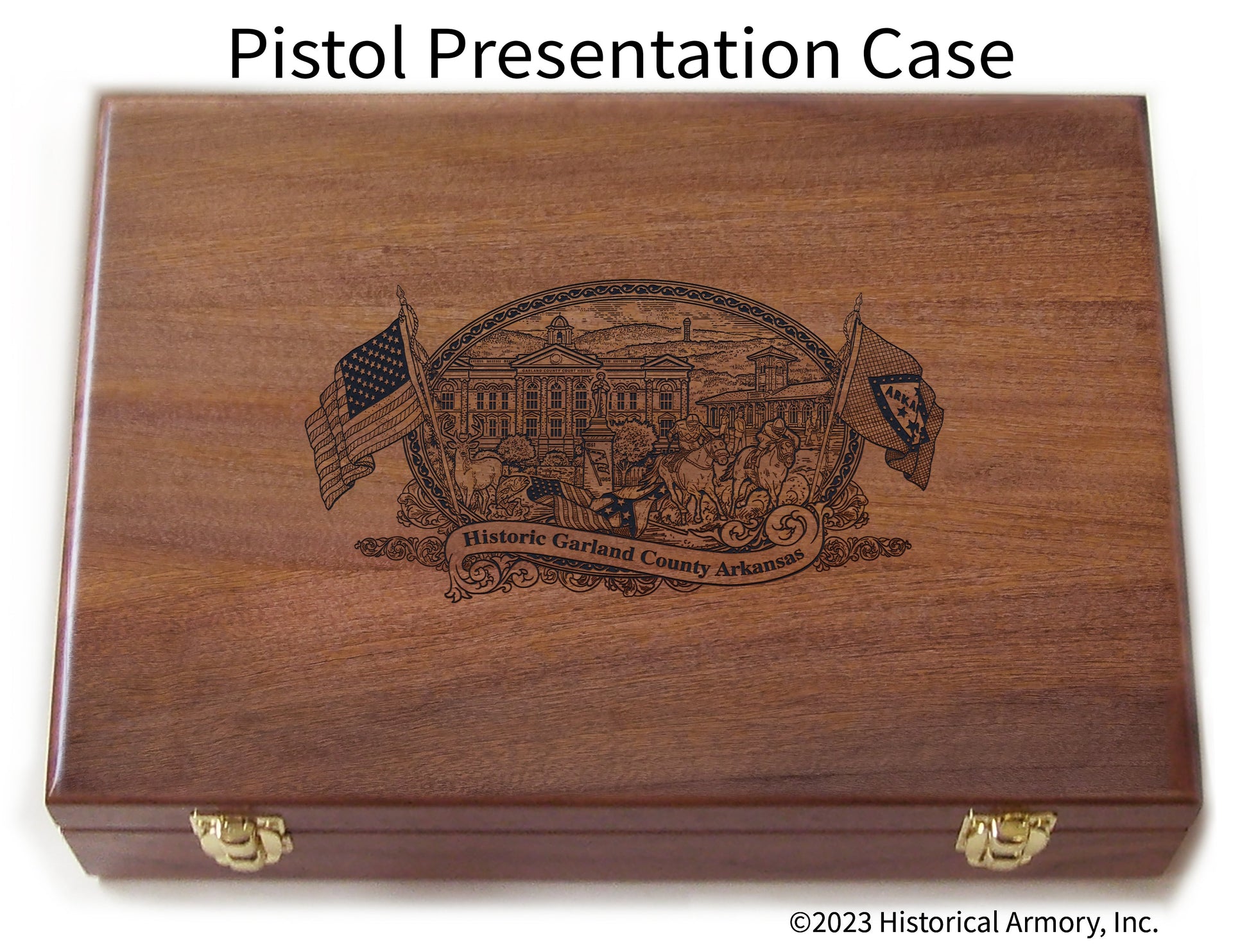Garland County Arkansas Engraved .45 Auto Ruger 1911 Presentation Case
