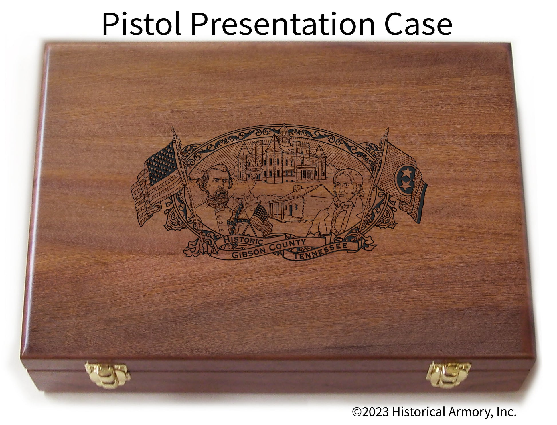 Gibson County Tennessee Engraved .45 Auto Ruger 1911 Presentation Case