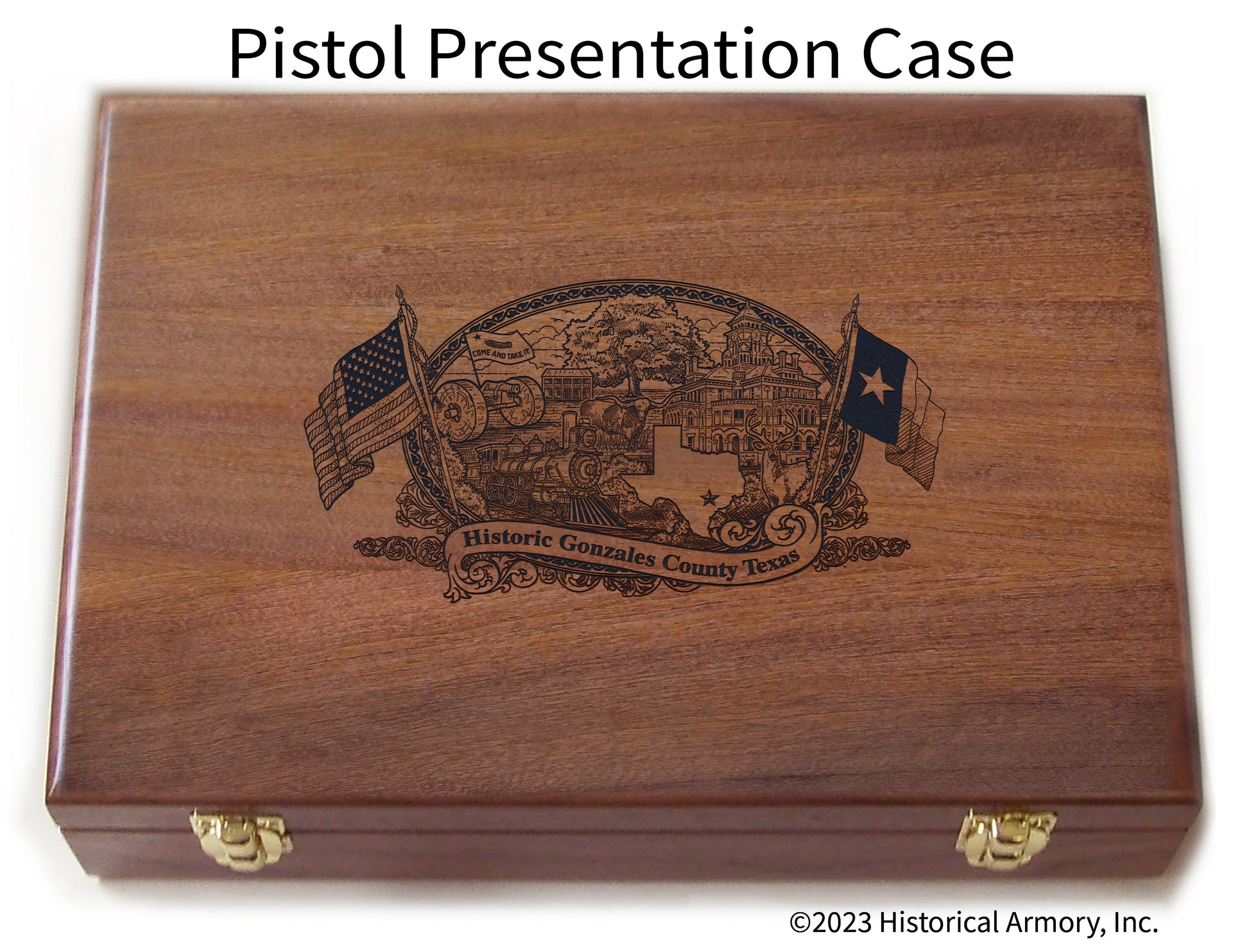 Gonzales County Texas Engraved .45 Auto Ruger 1911 Presentation Case