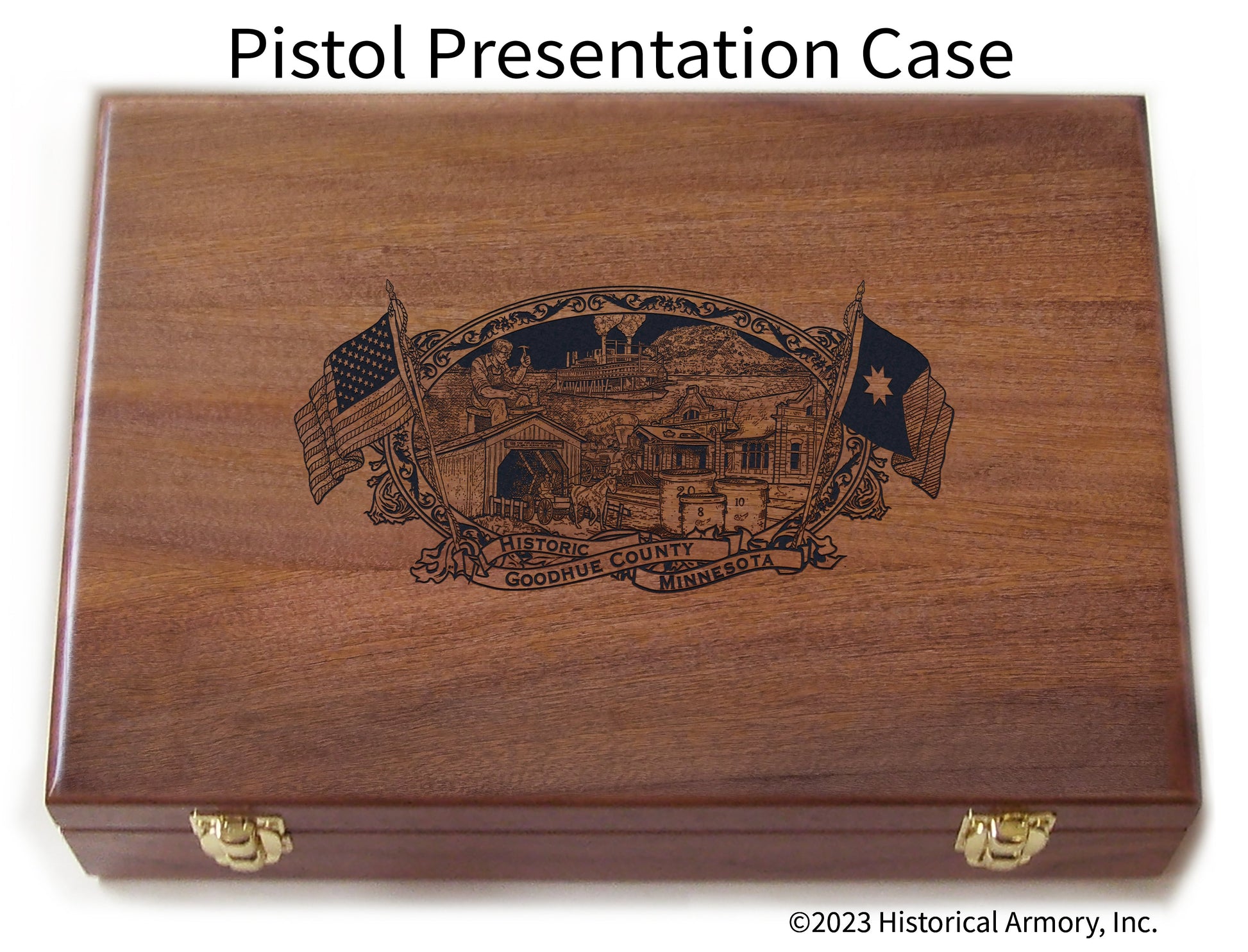 Goodhue County Minnesota Engraved .45 Auto Ruger 1911 Presentation Case