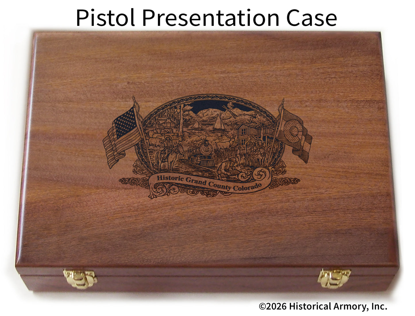 Grand County Colorado Engraved .45 Auto Ruger 1911 Presentation Case
