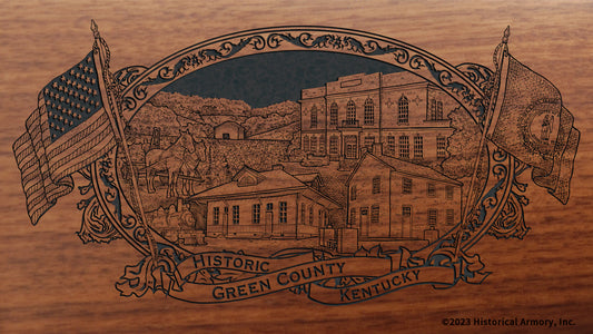 Green County Kentucky Engraved Rifle Buttstock