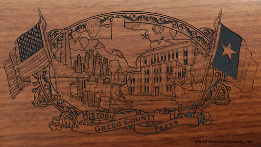 Gregg County Texas Engraved Rifle