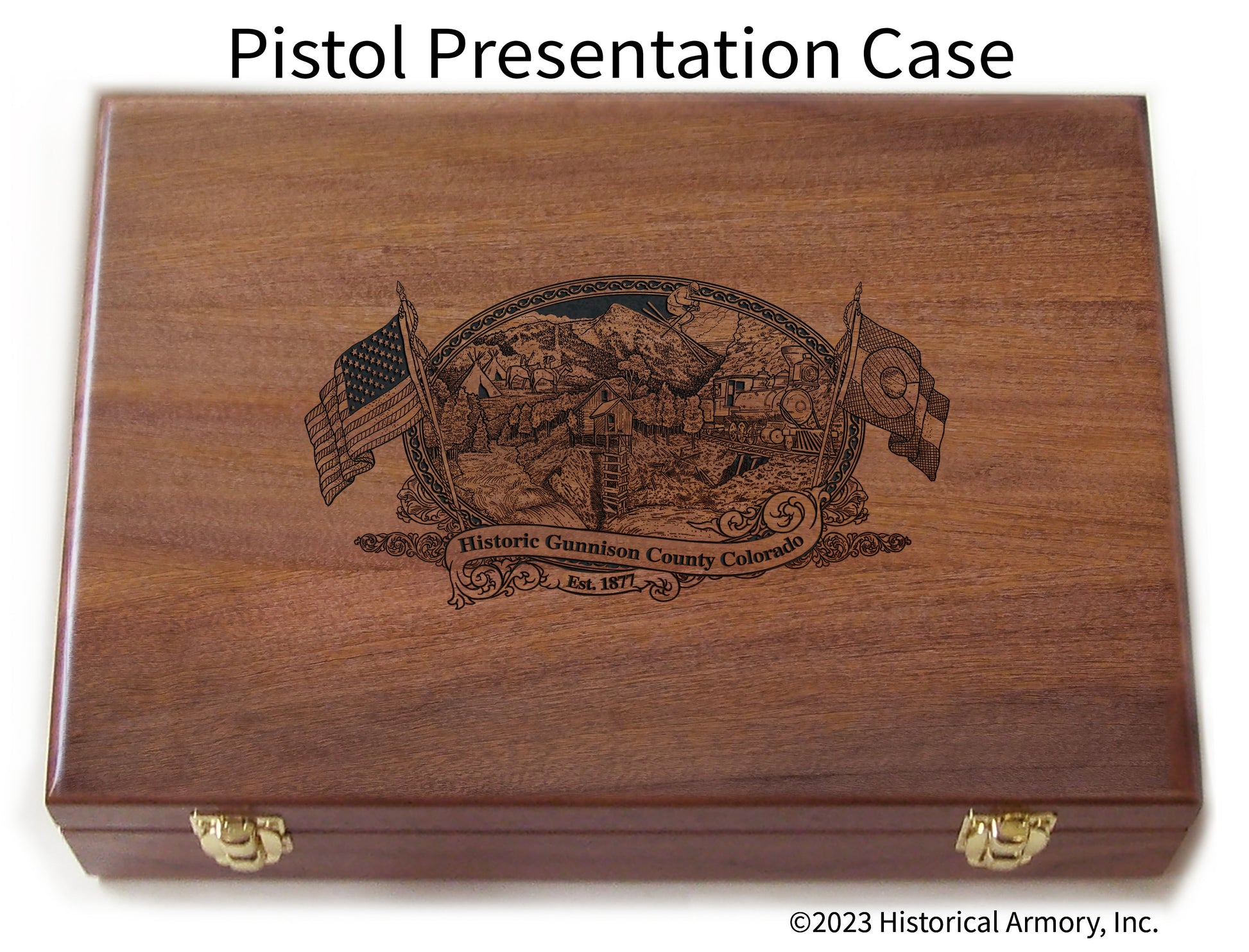 Gunnison County Colorado Engraved .45 Auto Ruger 1911 Presentation Case