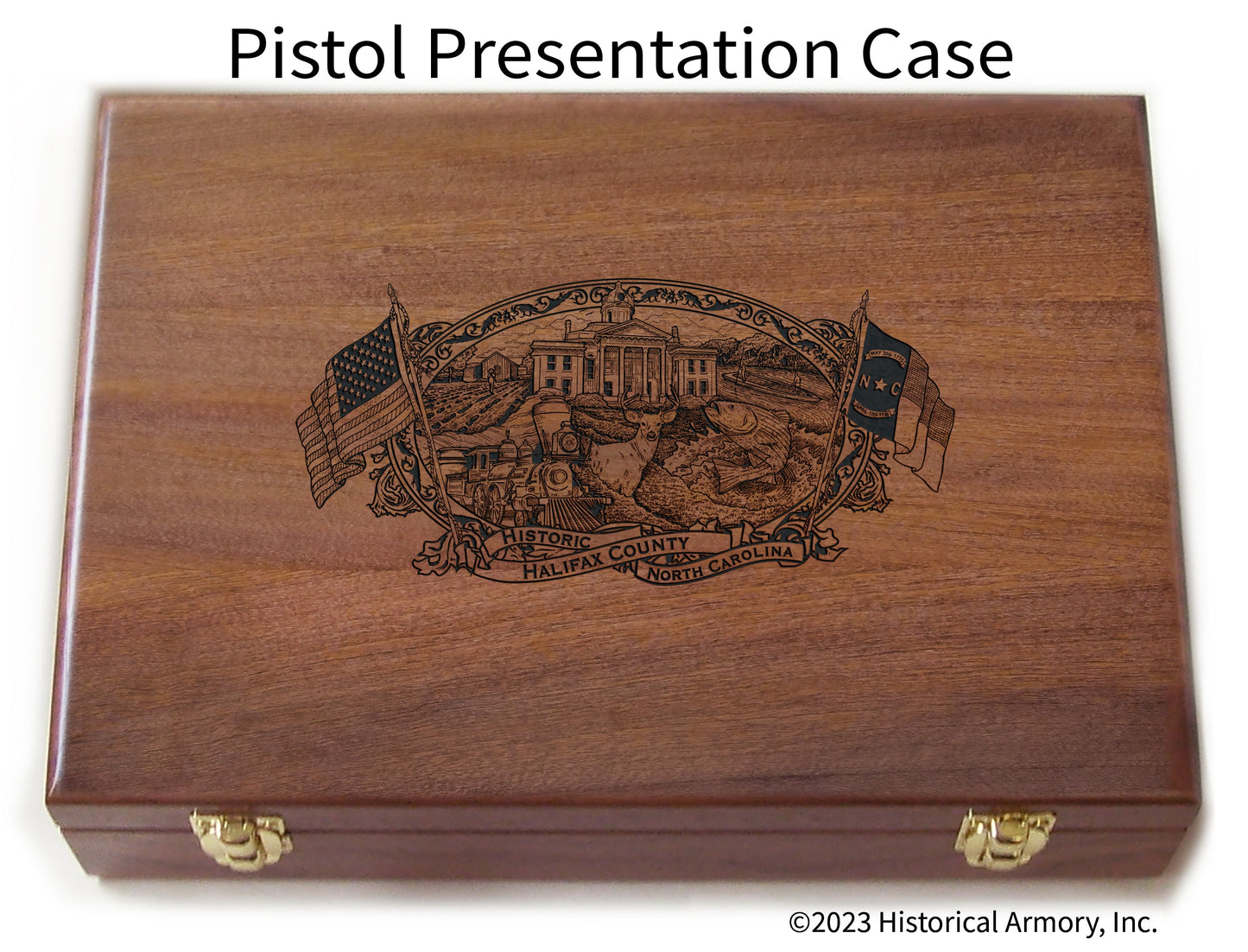 Halifax County North Carolina Engraved .45 Auto Ruger 1911 Presentation Case