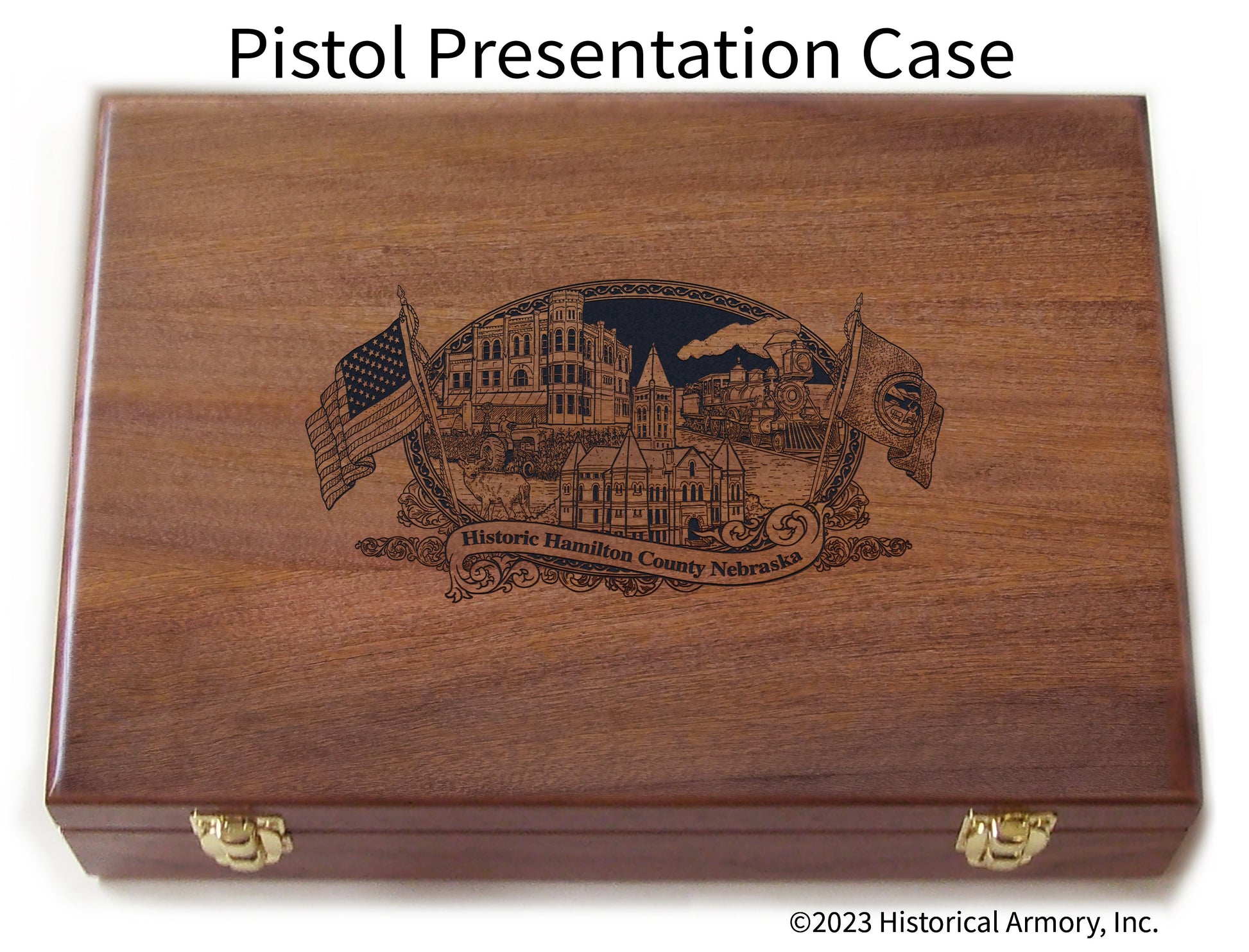 Hamilton County Nebraska Engraved .45 Auto Ruger 1911 Presentation Case