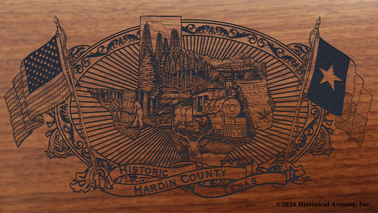 Hardin County Texas Engraved Rifle Buttstock