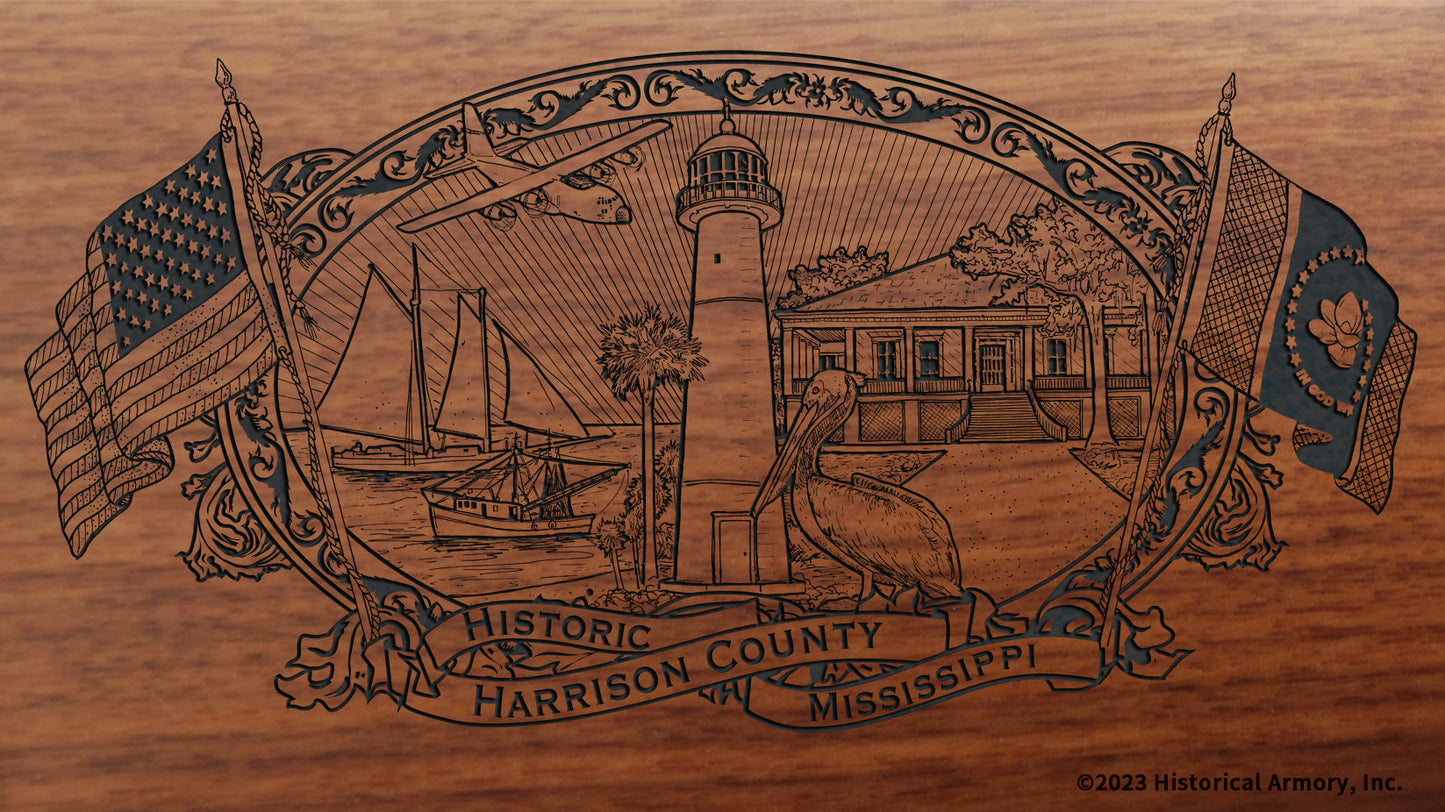 Harrison County Mississippi Engraved Rifle