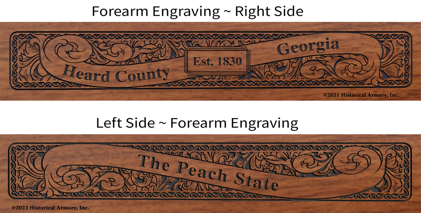Heard County Georgia Establishment and Motto History Engraved Rifle Forearm