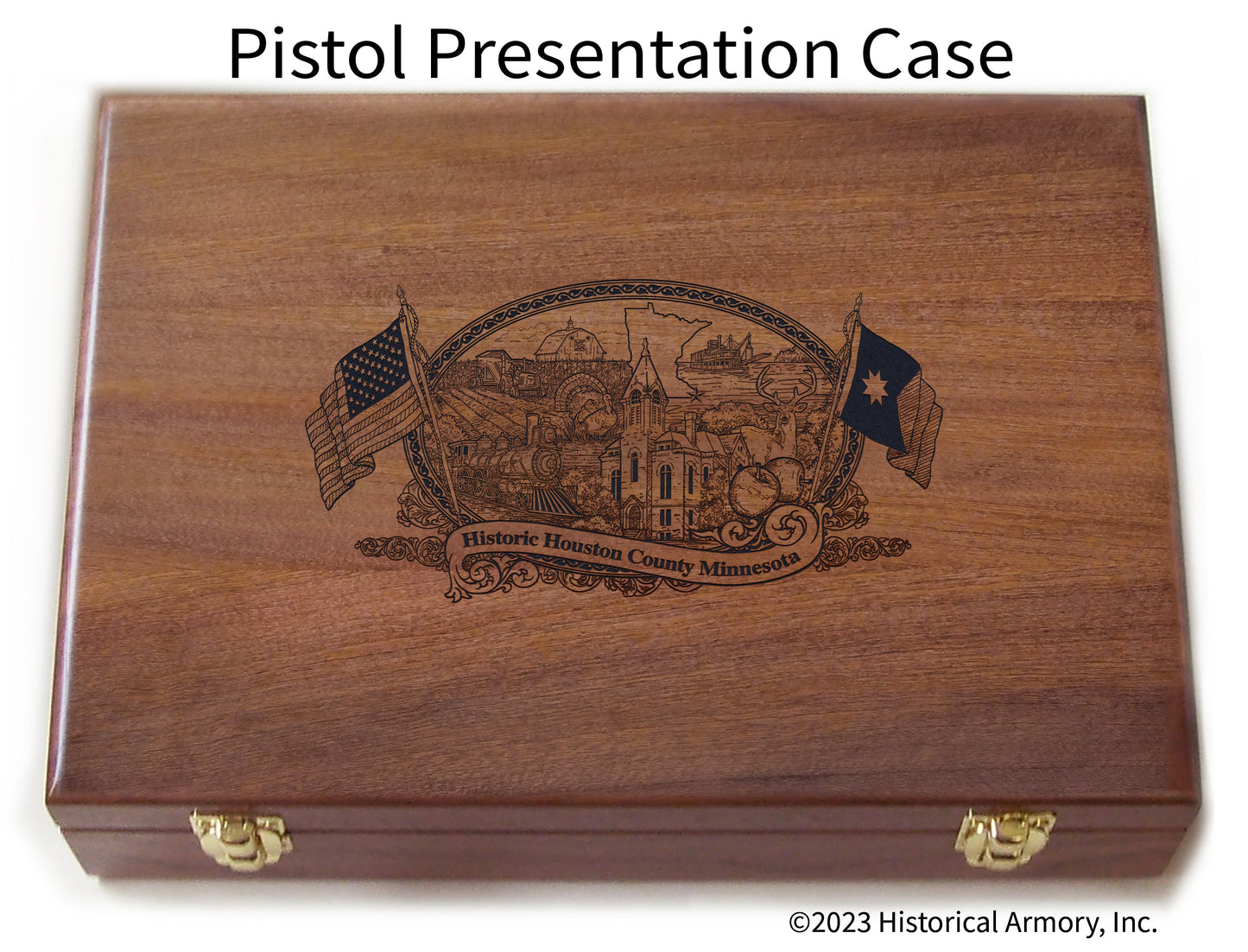 Houston County Minnesota Engraved .45 Auto Ruger 1911 Presentation Case