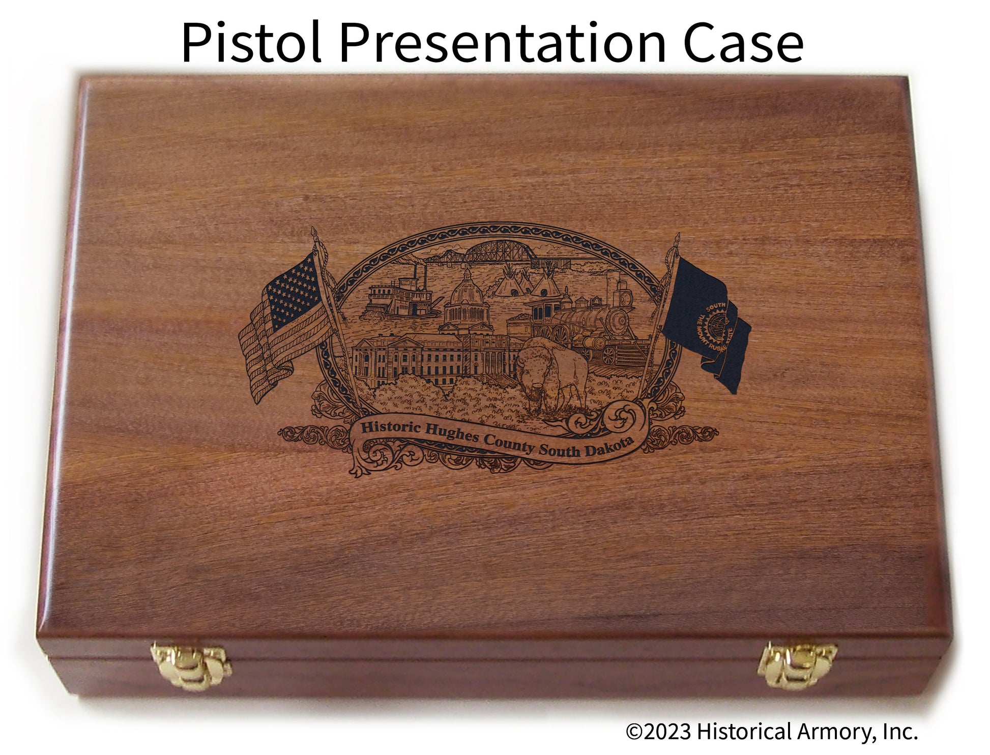 Hughes County South Dakota Engraved .45 Auto Ruger 1911 Presentation Case