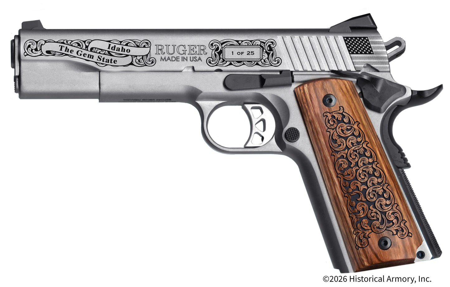Idaho Idaho Engraved .45 Auto Ruger 1911 Limited Edition of 25
