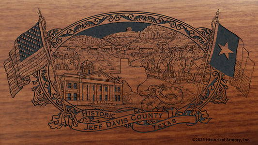 Jeff Davis County Texas Engraved Rifle