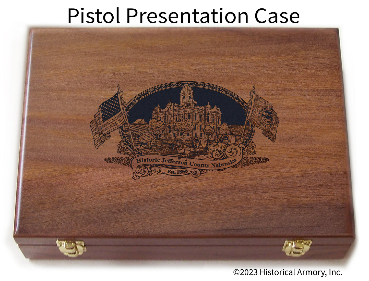 Jefferson County Nebraska Engraved .45 Auto Ruger 1911 Presentation Case