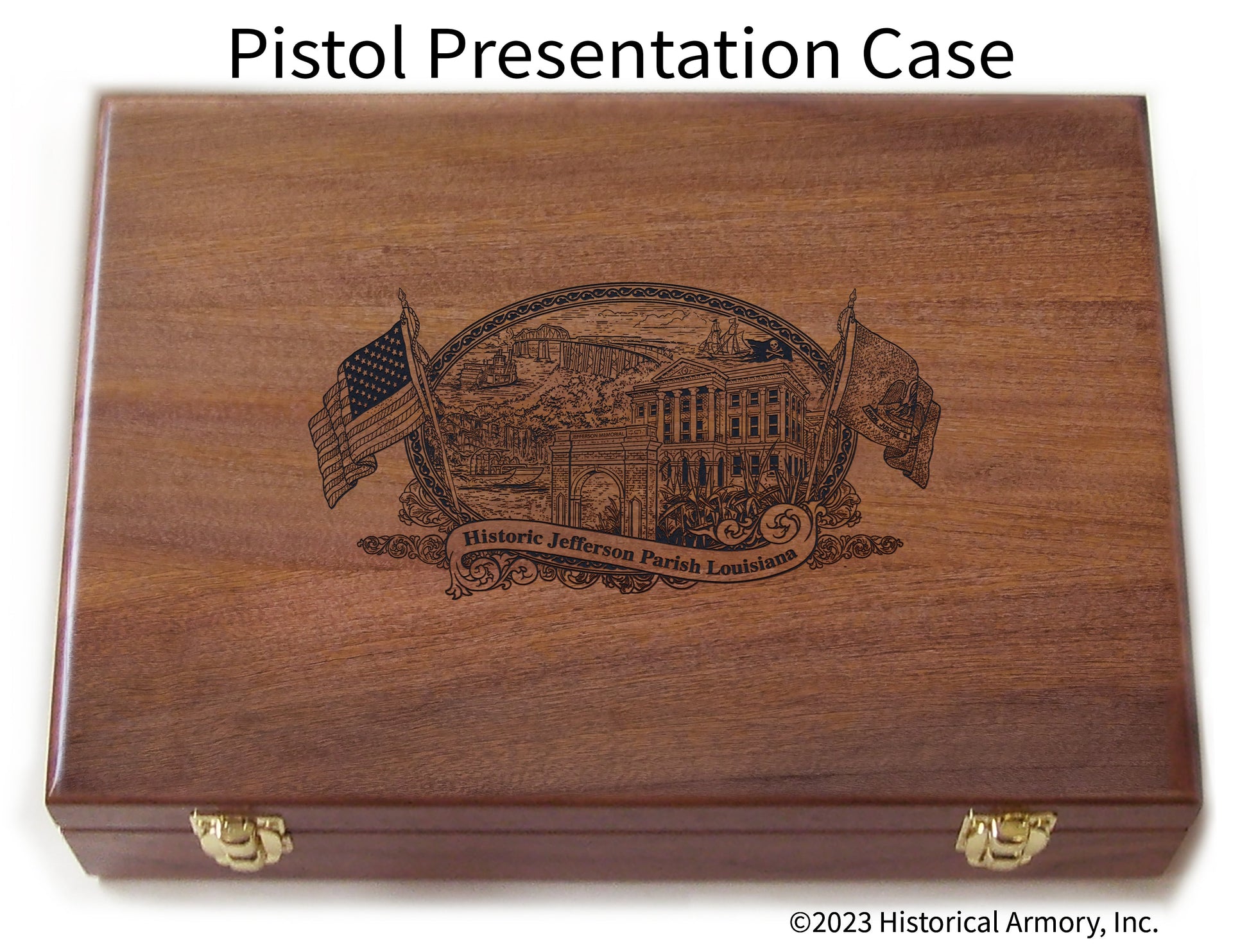 Jefferson Parish Louisiana Engraved .45 Auto Ruger 1911 Presentation Case