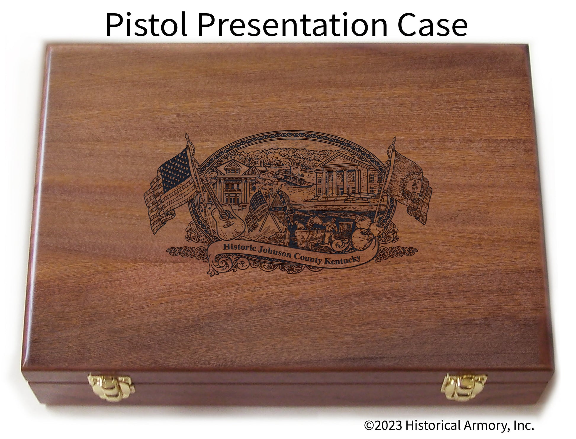 Johnson County Kentucky Engraved .45 Auto Ruger 1911 Presentation Case