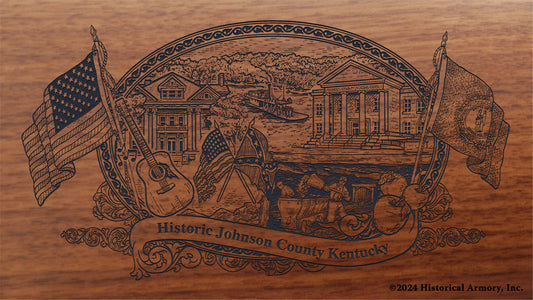 Johnson County Kentucky Engraved Rifle Buttstock