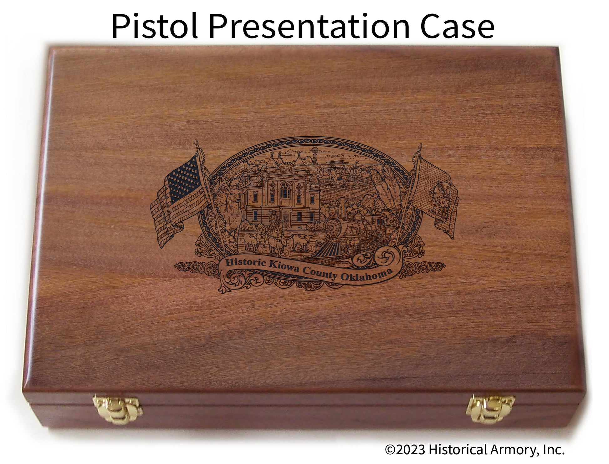 Kiowa County Oklahoma Engraved .45 Auto Ruger 1911 Presentation Case