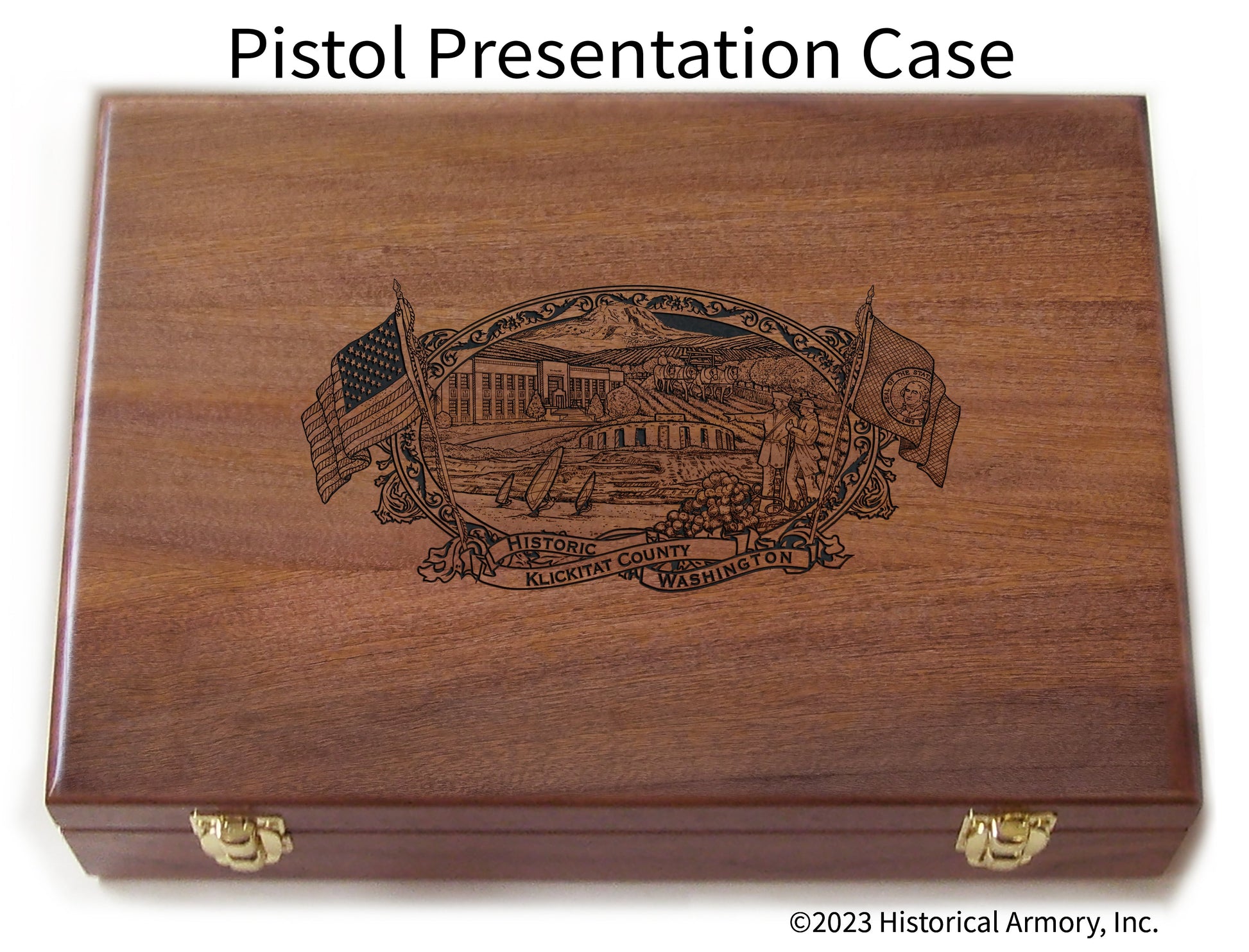 Klickitat County Washington Engraved .45 Auto Ruger 1911 Presentation Case