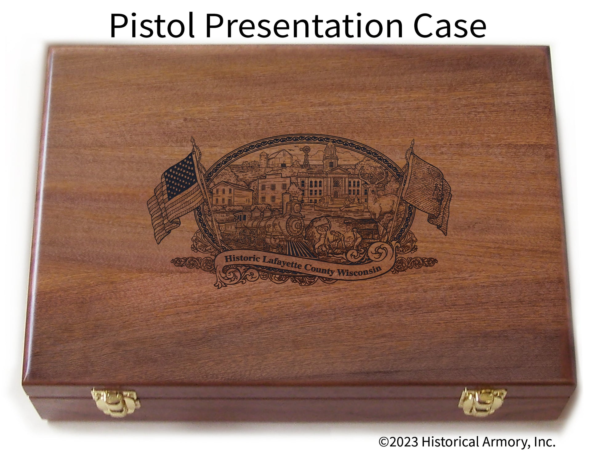 Lafayette County Wisconsin Engraved .45 Auto Ruger 1911 Presentation Case