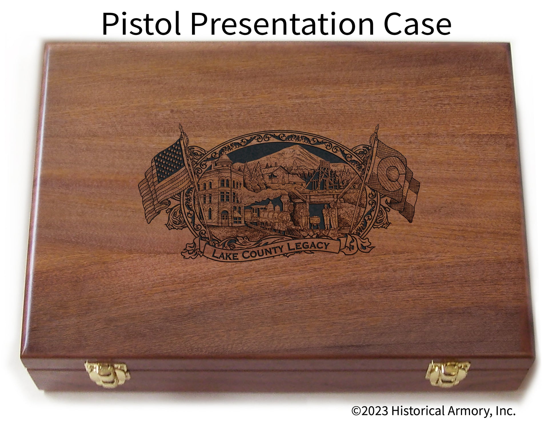 Lake County Colorado Engraved .45 Auto Ruger 1911 Presentation Case