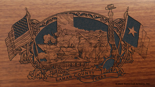 Lamar County Texas Engraved Rifle