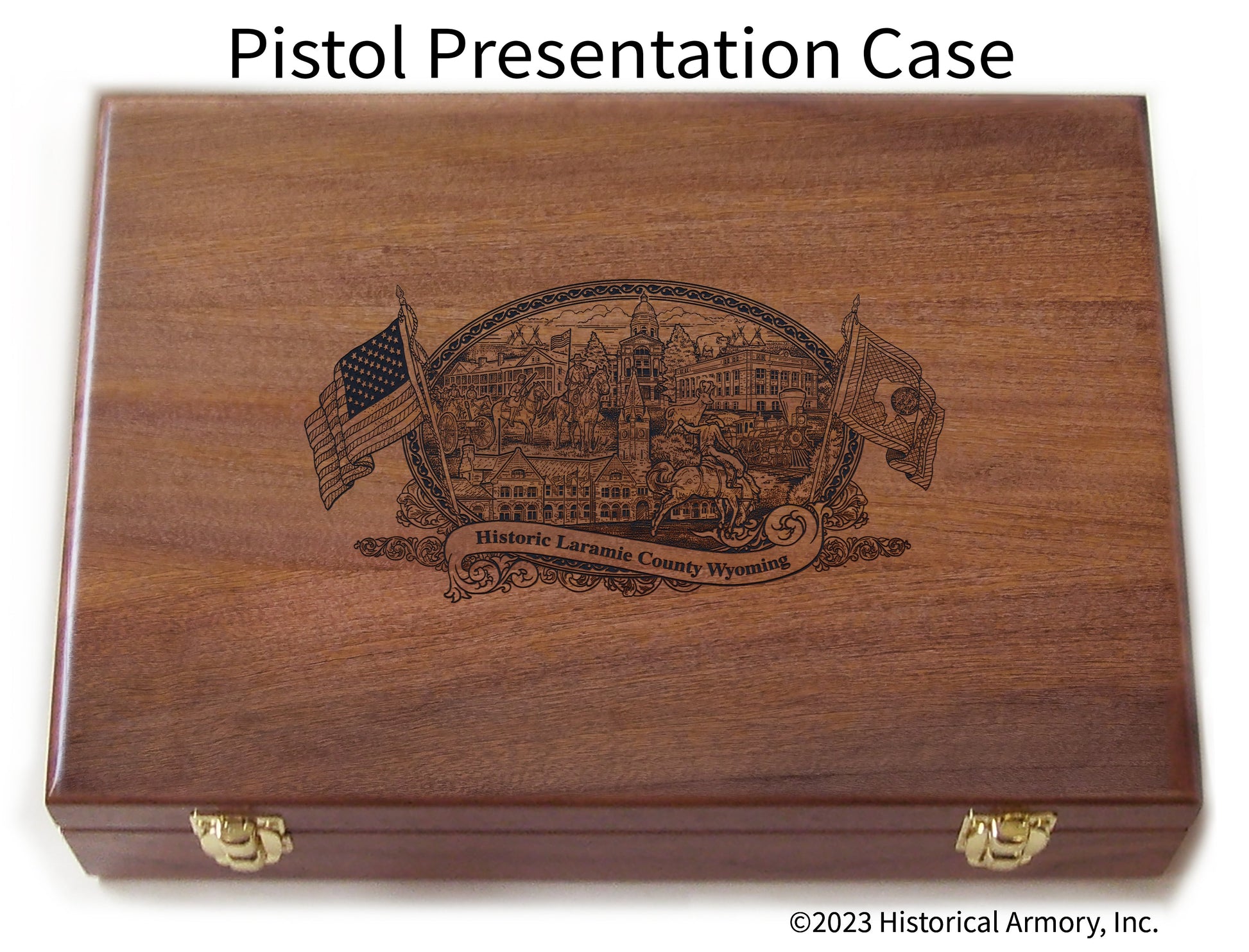 Laramie County Wyoming Engraved .45 Auto Ruger 1911 Presentation Case
