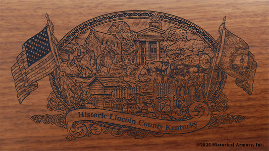 Lincoln County Kentucky Engraved Rifle Buttstock