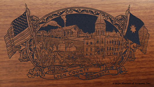 Lyon County Minnesota Engraved Rifle Buttstock
