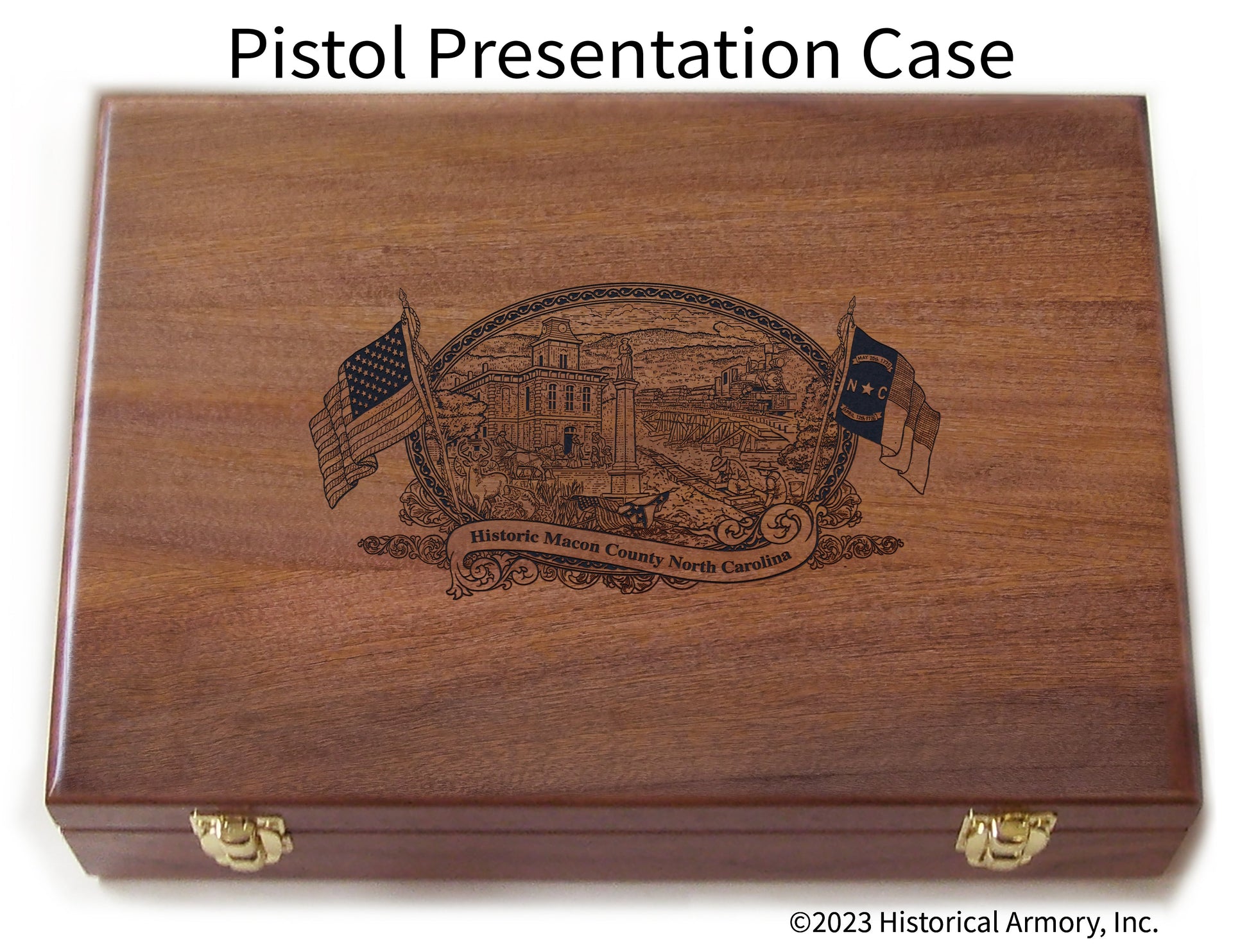 Macon County North Carolina Engraved .45 Auto Ruger 1911 Presentation Case