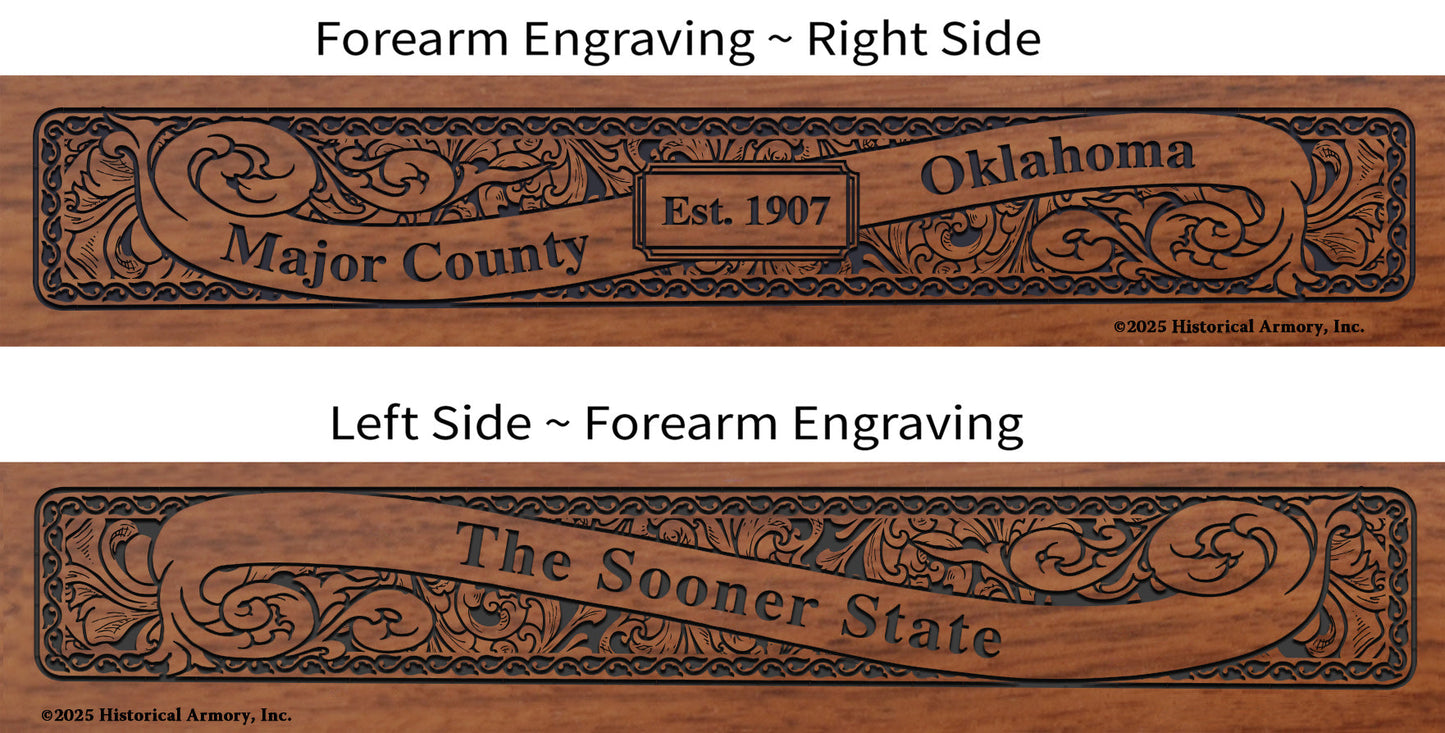 Major County Oklahoma Engraved Rifle Forearm