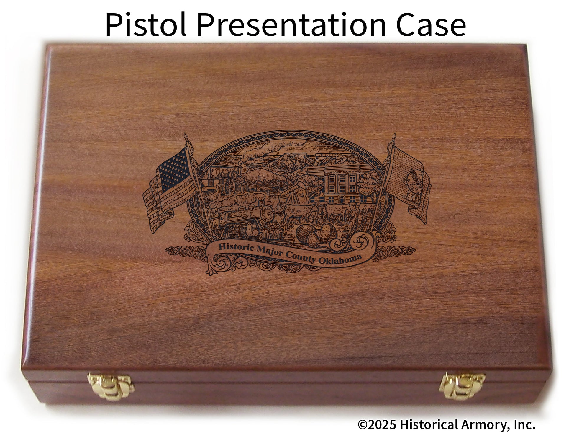 Major County Oklahoma Engraved .45 Auto Ruger 1911 Presentation Case