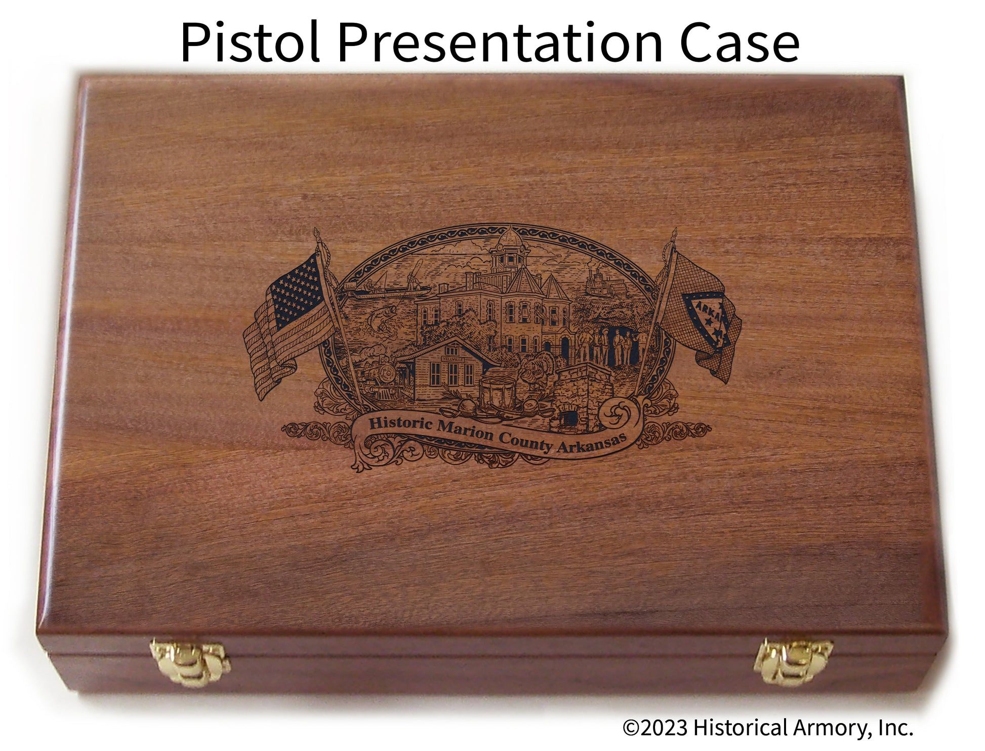 Marion County Arkansas Engraved .45 Auto Ruger 1911 Presentation Case