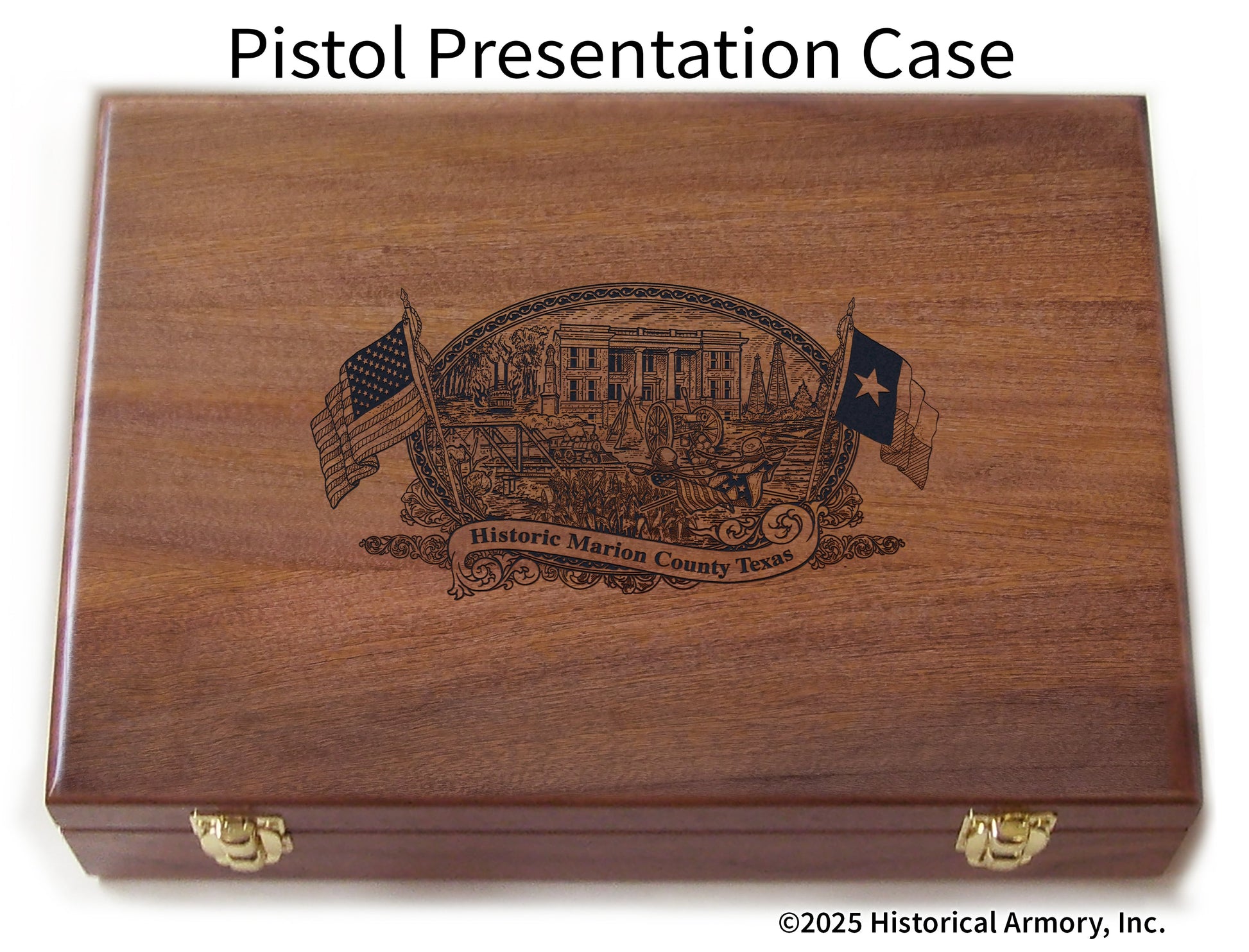 Marion County Texas Engraved .45 Auto Ruger 1911 Presentation Case