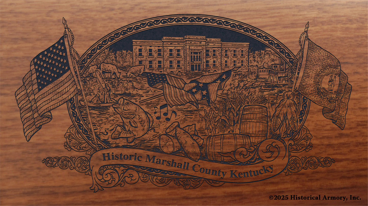 Marshall County Kentucky Engraved Rifle Buttstock